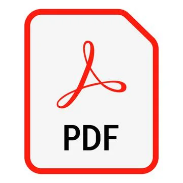Pdf icon. Simple flat design style Stock Illustration