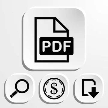 Pdf icon stock vector illustration flat design Stockillustratie