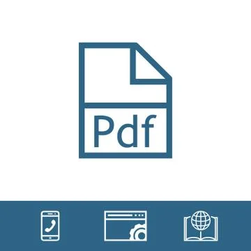 Pdf icon stock vector illustration flat design イラスト素材