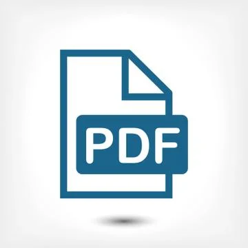Pdf icon stock vector illustration flat design Ilustración de archivo