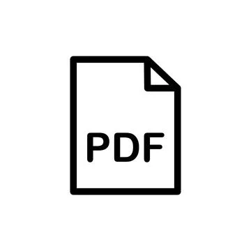 Pdf icon vector image design. Document text, symbol web format information Stock Illustration