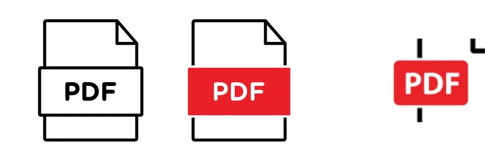 PDF icon for web projects Stock Illustration