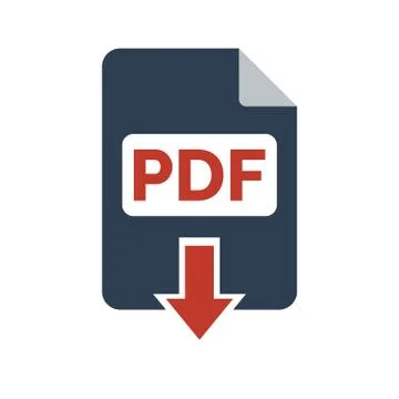 PDF Icon on white background. Stock Illustration