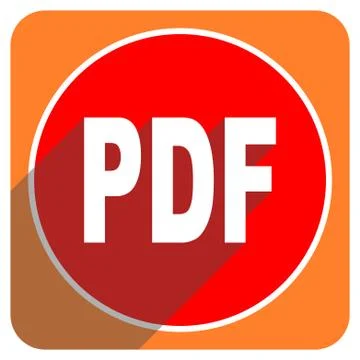 Pdf red flat icon isolated. Stock Illustration