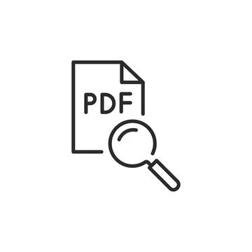PDF Search Icon Stock Illustration