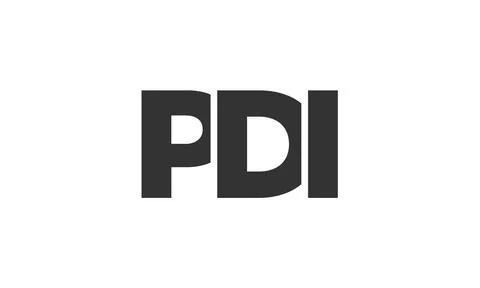 PDI logo design template with strong and modern bold text. Initial based ve.. Illustrazione stock