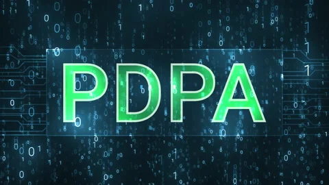 PDPA Personal Data Protection Act Cyber Security in Matrix Binary Code Random Stock Footage 201070559