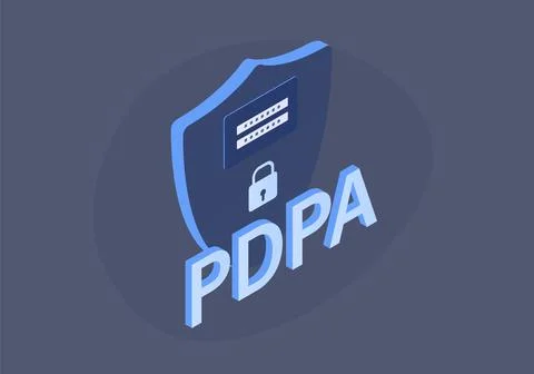 PDPA - personal data protection act concept illustration Stock Illustration