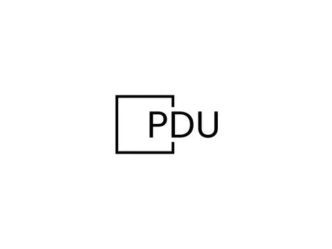 PDU letter initial logo design vector illustration Stock-Illustration