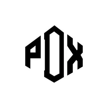 PDX letter logo design with polygon shape. PDX polygon and cube shape logo .. Stock Illustration