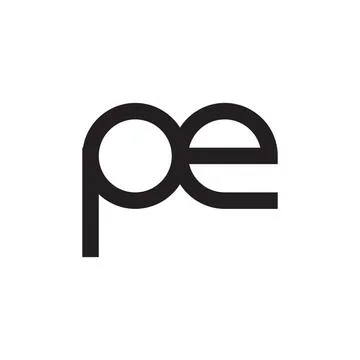 Pe initial letter vector logo icon Stock Illustration