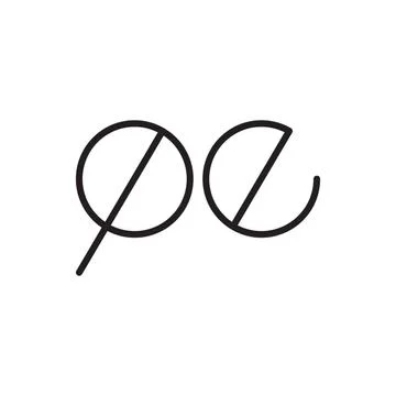 Pe initial letter vector logo icon Stock-Illustration