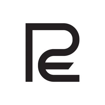 Pe initial letter vector logo icon Stock Illustration