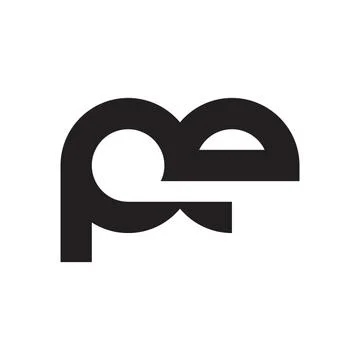 Pe initial letter vector logo icon Illustrazione stock