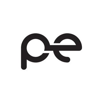 Pe initial letter vector logo icon Stock Illustration