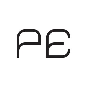 Pe initial letter vector logo icon Stock-Illustration