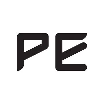 Pe initial letter vector logo icon Stock-Illustration