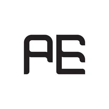 Pe initial letter vector logo icon Stock Illustration