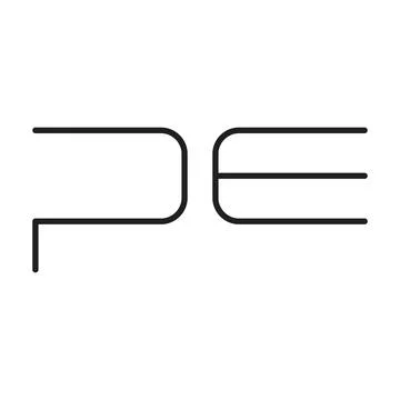 Pe initial letter vector logo Stock Illustration