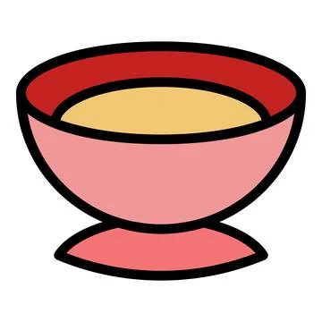Pea cream soup icon vector flat Stock Illustration