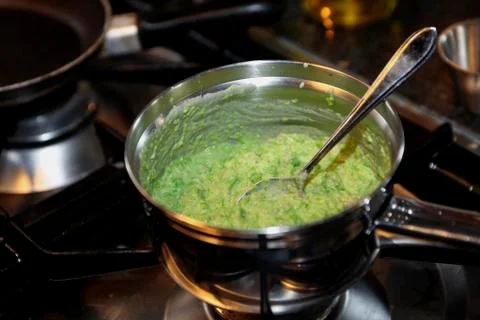 Pea puree Stock Photos