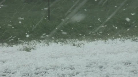 Pea-Sized Hail Stock Footage 54750273