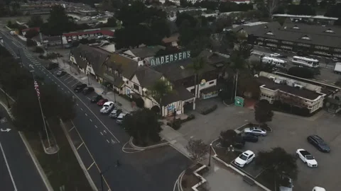 Pea Soup Andersen's | Reverse Aerial | Buellton, CA | 4K Stock-Footage 173342216