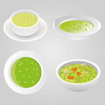 Pea soup collection Stock Illustration
