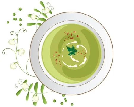 Pea soup Stock Illustration