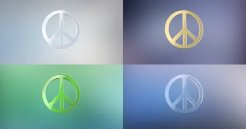Peace 3d Icon Stock Footage 67684673