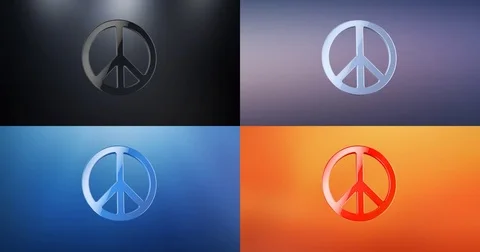 Peace 3d Icon Stock Footage 71162680