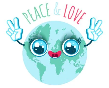 Peace and love. Illustration