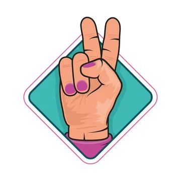 Peace and love patch Stock Illustration