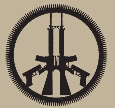 Peace and war sign vector Stock Illustration