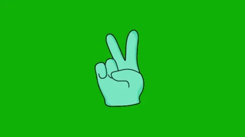Peace animation on green screen 動画素材 328229052