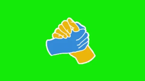 Peace animation on green screen 動画素材 328229099