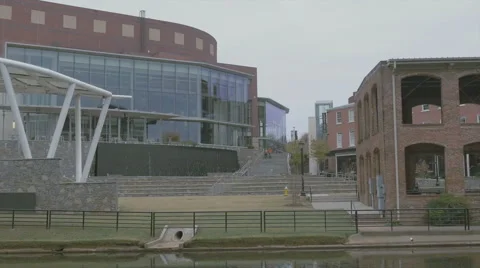 Peace Center Riverfront pan Stock Footage 46070982