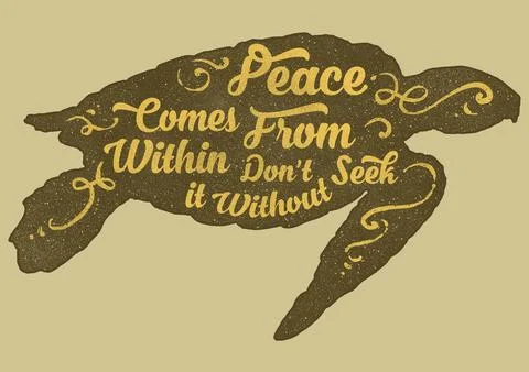 Peace Comes Within Stock Illustration