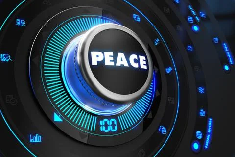 Peace Controller on Black Control Console Stock Illustration