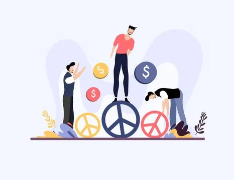 Peace day illustration vector design for day of peace event vector Illustrazione stock