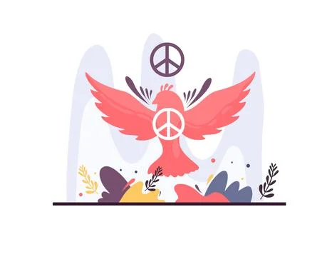 Peace day illustration vector design for day of peace event vector Illustrazione stock