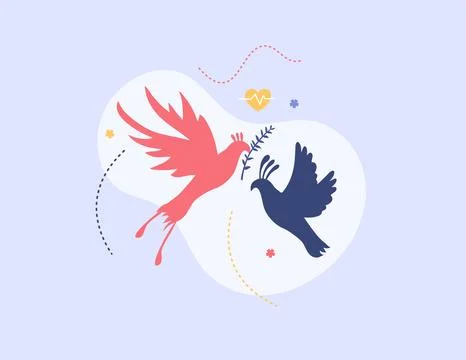 Peace day illustration vector design for day of peace event vector Illustrazione stock