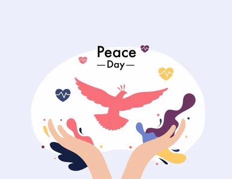 Peace day illustration vector design for day of peace event vector Stock Illustration