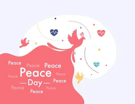 Peace day illustration vector design for day of peace event vector Stock Illustration