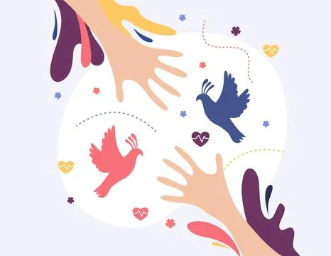 Peace day illustration vector design for day of peace event vector Stock Illustration