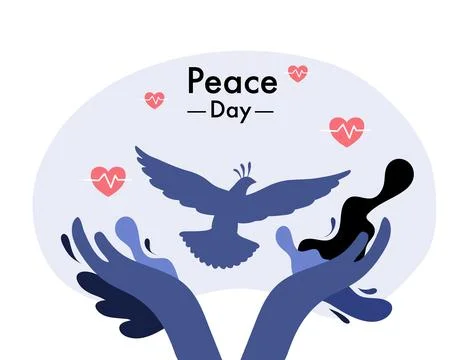 Peace day illustration vector design for day of peace event vector Illustrazione stock