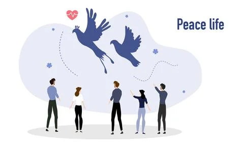 Peace day illustration vector design for day of peace event vector Illustrazione stock