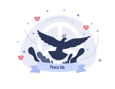 Peace day illustration vector design for day of peace event vector Illustrazione stock