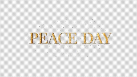 Peace Day Text Alpha Channel Stock Footage 270425502
