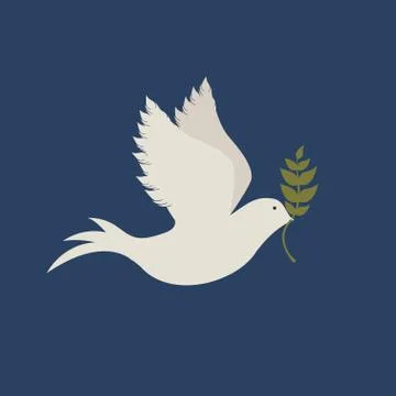 Peace design over blue   background vector illustration Ilustração Stock